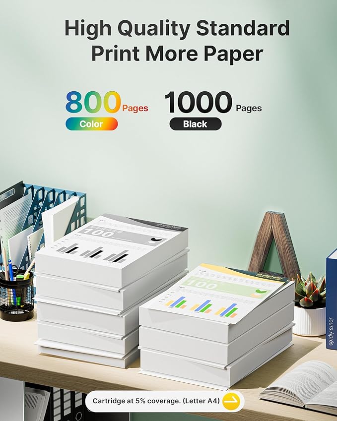 923XL 923e 923 Ink Cartridges for HP Printers with Chip Replacement for HP Ink 923e 923 for OfficeJet Pro 8135 8130 8139 8138 8122 8120 8124 8125 8130 8132 8134 Printer, Black Cyan Magenta Yellow