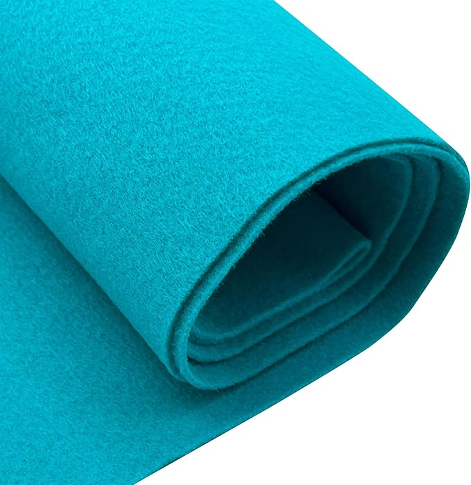 EOVEA | Acrylic Felt Fabric by The Yard - Non-Stiff, Soft Material - 72" Wide - 1.6mm Thick Felt Sheets for DIY Crafts, Sewing, Upholstery, Cushion, Padding(Turquoise, 2 Yard)