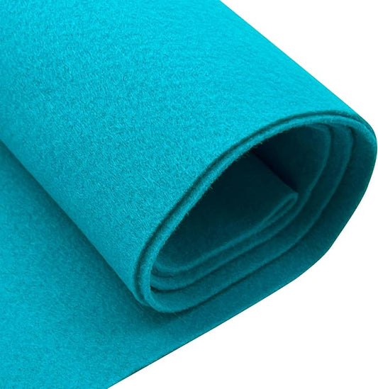 EOVEA | Acrylic Felt Fabric by The Yard - Non-Stiff, Soft Material - 72" Wide - 1.6mm Thick Felt Sheets for DIY Crafts, Sewing, Upholstery, Cushion, Padding(Turquoise, 1 Yard)