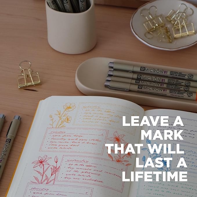 SAKURA Pigma Micron 01, Ass't Archival Colors 16 PK