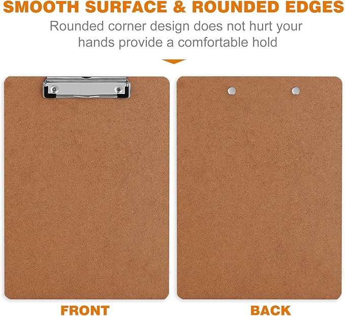 Clipboards, HERKKA 32 Pack Hardboard Office Clipboards Low Profile Clip Standard A4 Letter Size, ECO Friendly