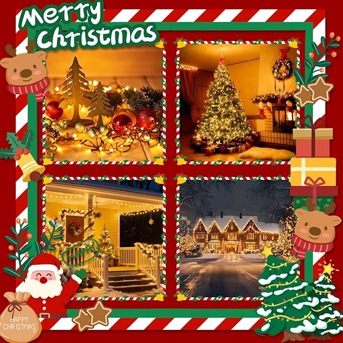 2025 New Voice Control 88ft 240LED Smart Christmas String Lights Outdoor/Indoor | String Lights with Remote, 12Modes, 7Voice Commands & Timers, Christmas Twinkle Light for Xmas Tree Decor (Warm White)