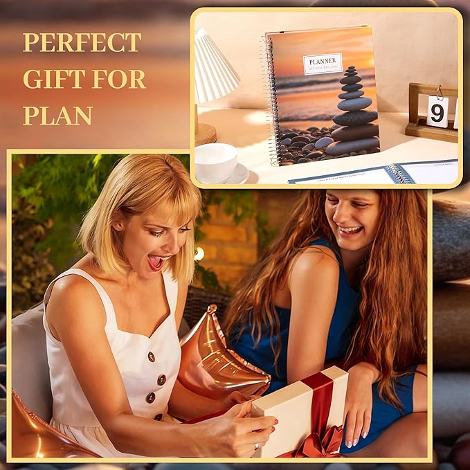 CAGIE 2026 planner Weekly and Monthly Jan 2026-Dec 2026 Hardcover Hourly Daily Planners for Women 26 Calendar Planner with Stickers Spiral Bound Yearly Agenda, 8.5 x 11