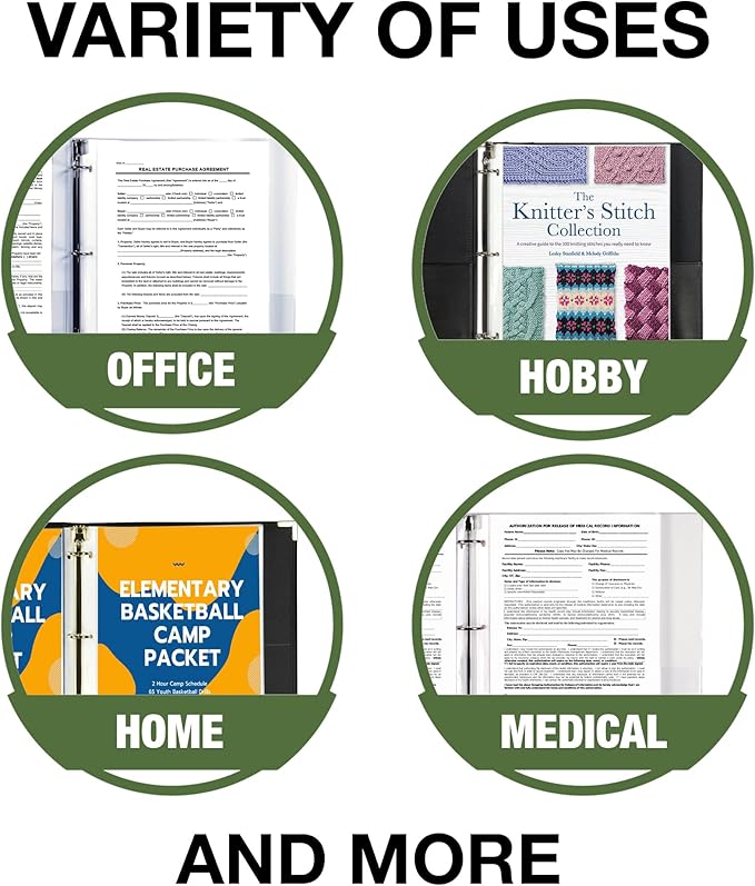 Samsill High Capacity Sheet Protectors, 50 Pack, 8.5x11 Inch Page Protectors for 3 Ring Binder, Heavy Duty, Multi-Page Protector, Holds 50 Sheets, Top Loading, Acid Free