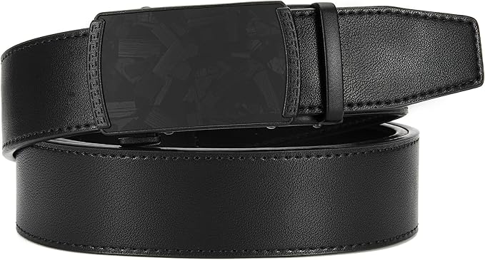 CHAOREN Mens Belt Leather Ratchet Belt - Customizable Fit, Effortless Style (35mm)