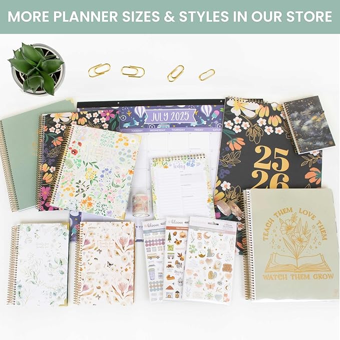bloom daily planners 2025-2026 Academic Year Pocket Planner (July 2025 - July 2026) - 4” x 6” MINI Weekly Monthly Agenda Organizer & Calendar Book - Mystical Mountains