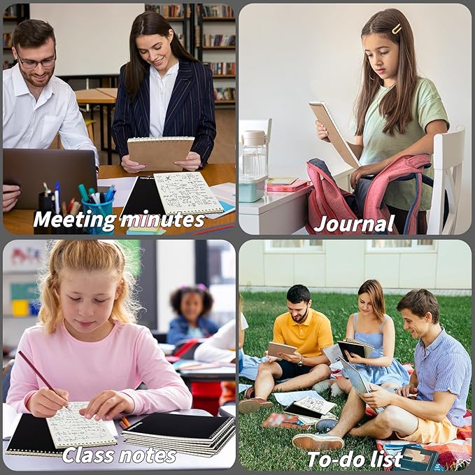 24 Pack Steno Pads 6 x 9 in Spiral Top Notebooks Bulk Note Pads 60 Sheets Gregg Rule Writing Paper Steno Notebooks for Students Teachers Men Women Professionals Office School Recording work(Black)