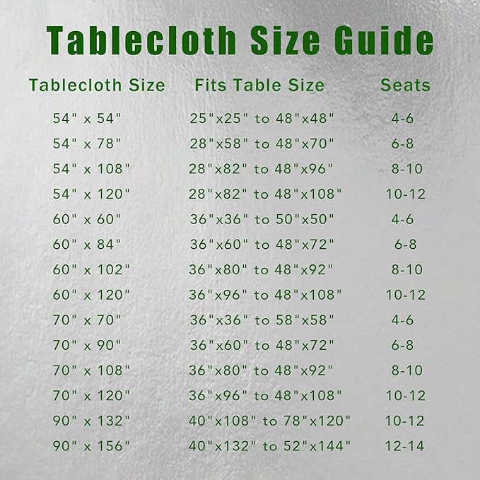 sancua Rectangle Tablecloth - 90 x 156 Inch - Water Resistant Spill Proof Washable Polyester Table Cloth, Decorative Fabric Table Cover for Dining Tables, Buffet Parties and Camping, Black