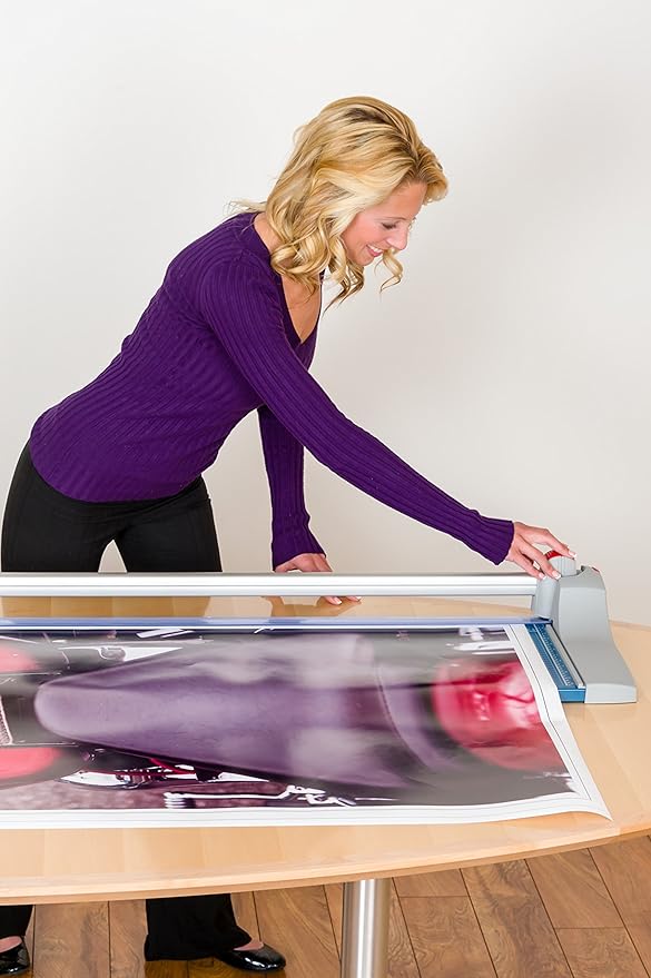 Dahle 446 Premium Rotary Trimmer, 36" Cut Length, 25 Sheet Capacity, Self-Sharpening, Automatic Clamp, German Engineered Paper Cutter