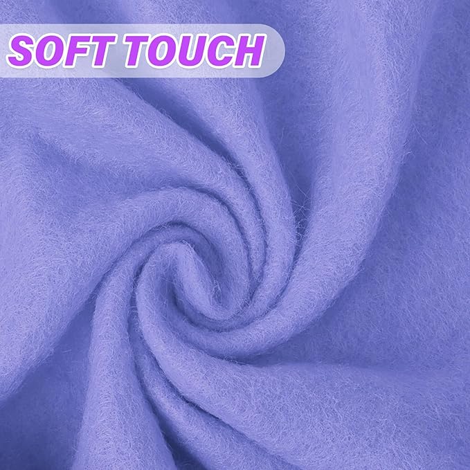 XSEINO 13 Rolls Lavender Felt Fabric,8"x35"(20.5x90cm) 1.4mm Thick Soft Felt Fabric Sheet for Crafts,Lavender Series Colors Soft Nonwoven Fabric,Fit for Decoration, Sewing, DIY Crafts
