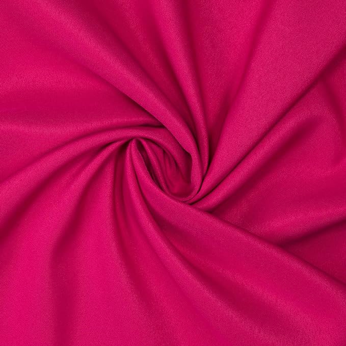 Gee Di Moda Rectangle Tablecloth - 90 x 132 Inch Fuchsia Table Cloth for 6 Foot Table with Floor-Length Drop - Heavy Duty Washable Fabric - 6 Ft Buffet Table, Holiday Party, Wedding & Baby Shower