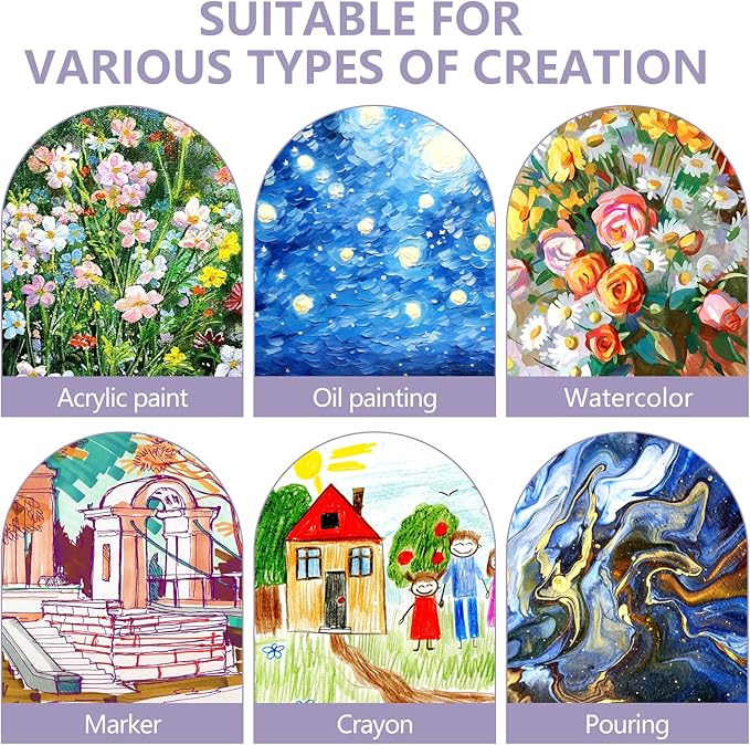 ESRICH Canvases for Painting 16x20 Inch, 3 Pack Canvas Boards for Painting Cotton Primed Acid Free Large Blank Canvas Panels for Oil Paint, Watercolor, Acrylic Paint, Gouache and Tempera.