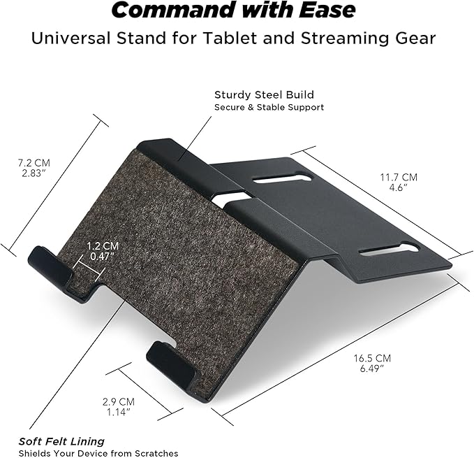 Moodular Add-ons Tablet/Smart Accessory Stand [Accessory Only - Requires Moodular Wooden Monitor Stand Slide Rails for Use] Black MSA-TS