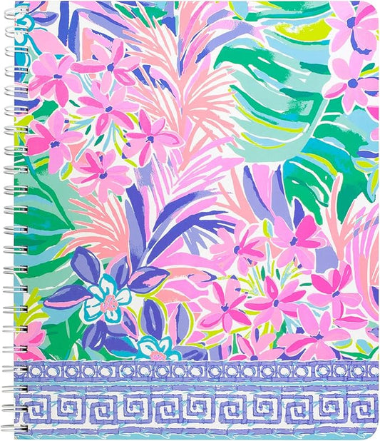 Lilly Pulitzer Large Hardcover Spiral Notebook, 11" x 9.5" with 160 College Ruled Pages, It Was All A Dream