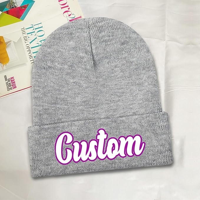 Custom Beanie with Photo Text Logo Design Your Own Personalized Knitted Hats Customized Beanie Custom Hats for Men Women