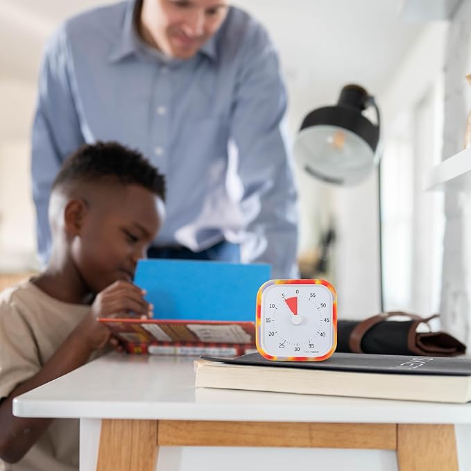 Time Timer MOD Tie Dye ⁠— Special Edition ⁠⁠— Visual Timer for Kids Classroom Learning, Elementary Teachers Desk Clock, Homeschool Study Tool and Office Meetings with Silent Operation (Tie Dye)