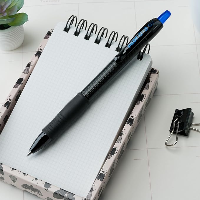 PILOT, G2 Edge Blue Premium Gel Roller Pens, Sensory Writing Experience, 8ct box, Fine Point 0.7 mm