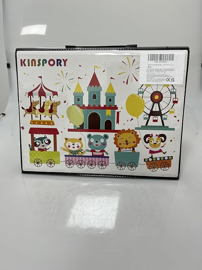 KINSPORY Art Kit, 290 Pack Art Sets Crafts Drawing Coloring kit, Double-Side Trifold Easel, Oil Pastels, Crayons, Colored Pencils, Creative Gift for Beginners Artists Girls Boys Kids (Black)