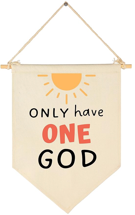 The 10 Commandments Sign-God's Rules-Bible Verse Decor-Flag Gifts for Boys Girls Kids-Banner Wall Sign Gift for Sunday Classroom,Classroom,Nursery,Baby House,Reading Room,Playroom Bedroom,Front Door