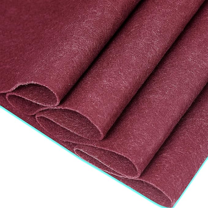 Felt Fabric 1.8 mm Thick 36" x 72" - Soft Durable Felt by The Yard Felt Sheets for Arts and Crafts, DIY Sewing, Crafting Projects (Dark Red) ﻿ ﻿ ﻿ ﻿ ﻿ ﻿ ﻿ ﻿ ﻿