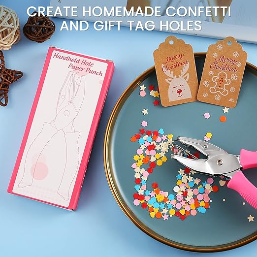MyArTool 1/4 Inch Star Hole Punch, Handheld Star Hole Puncher with Soft Grip, Star Shaped Hole Puncher for Paper Crafts, Cardstock, Gift Wrapping, Greeting Cards and Scrapbooks