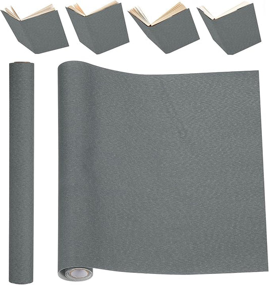 PATIKIL Book Binding Cloth, 51 x 11 Inches Book Cloth for Binding Repairing Fabric Surface Paper Backed Bookbinding Supplies, Dark Gray