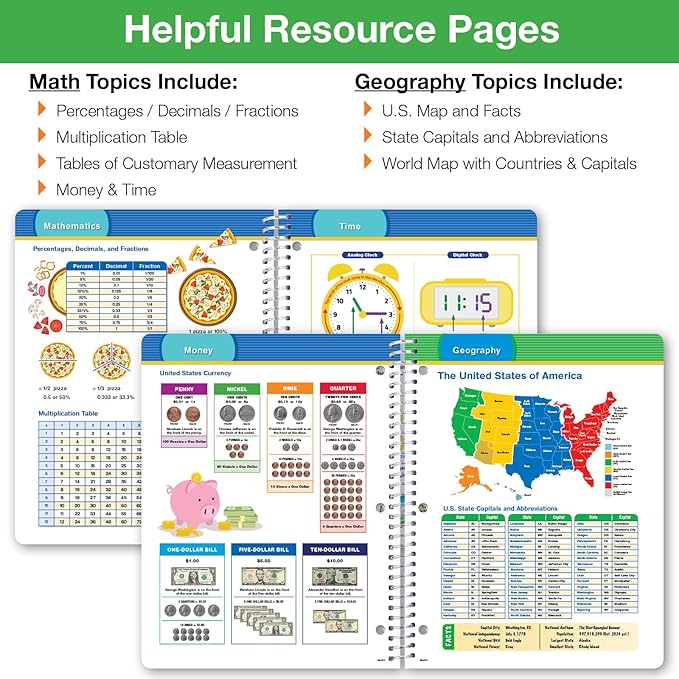 Global Datebooks 2025-2026 Elementary Student Planner 8.5x11 - Dated Weekly & Monthly Academic Planner (Large) with Ruler/Bookmark & Stickers, Ideal for Homework, Block Style, Teamwork