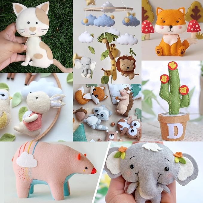 XSEINO 12 Rolls 8"x35" 1.4mm Thick Soft Felt Fabric Sheet 12 Assorted Morandi Series Colors Felt Pack for DIY Craft Sewing Squares Nonwoven Patchwork