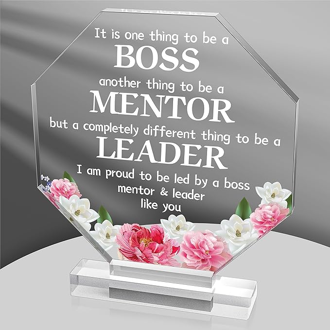 Yopyame Boss Gifts Acrylic Boss Day Gifts for Women It is One Thing to Be a Boss Acrylic Engraved Keepsake Appreciation Gifts for Leader Mentor Office Desk Decor Funny Paperweights Work Gifts