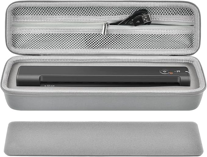 ALKOO Case Compatible with Epson Workforce ES-50/ ES-60W/ ES-55R/ ES-65WR/ DS-30/ DS-70/ DS-80W Portable Sheet-Fed Document Scanner, Storage for Epson Scanner for PC and Mac- Grey (Box Only)