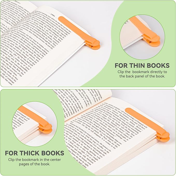 3 PCS Automatic Bookmark, Smart Bookmarks for Women & Men - Silicone Book Markers for Reading Lovers - Gifts & Party Favors