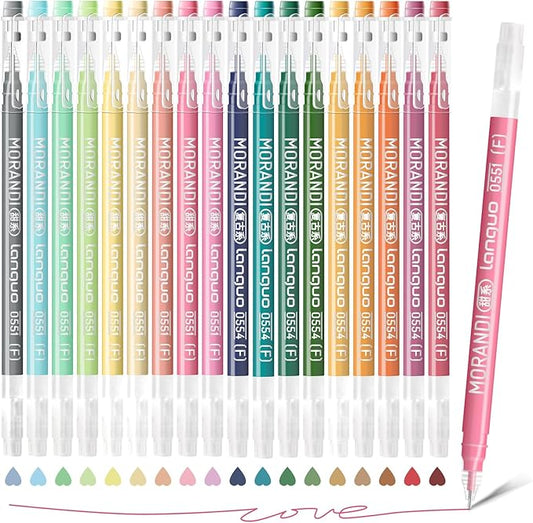 Gel Pens For Coloring, 18 Pack Colored Pens for Black Paper & White Paper, 0.6MM Fine Point Pens for Coloring, Writing, Drawing, Journaling, Note Taking, School, Office, Home