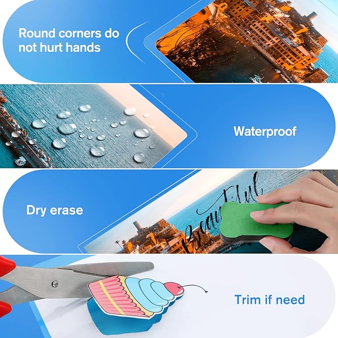 KTRIO 100 Pack Thermal Laminating Sheets 5 Mil, Hold 2 x 3.5 inch Business Card Laminate Pouches for Laminator, Clear Lamination Paper Protection 2.3 x 3.7 inch, Round Corner, Home & Office