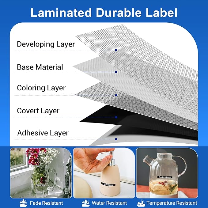 Labelife Black Label Tape 6mm Replace for Brother P Touch TZe-315 TZe TZ Tape 6mm 0.23 Laminated Black 1/4 for Brother Label Maker PT-D210 PT-D220 PT-H110 PT-D400, 4-Pack, White on Black