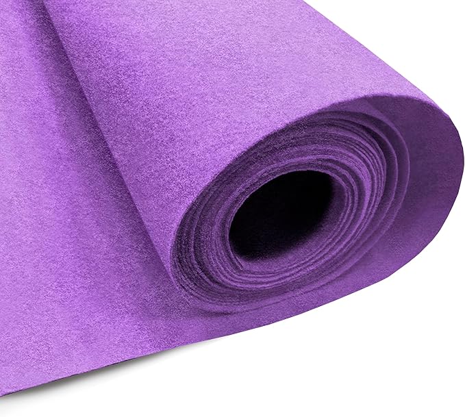 EOVEA | Acrylic Felt Fabric by The Yard - Non-Stiff, Soft Material - 72" Wide - 1.6mm Thick Felt Sheets for DIY Crafts, Sewing, Upholstery, Cushion, Padding(Lavender,20 Yard)
