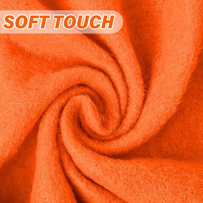 XSEINO 13 Rolls Orange Red Felt Fabric,8"x35"(20.5x90cm) 1.4mm Thick Soft Felt Fabric Sheet for Crafts,Orange Red Series Colors Soft Nonwoven Fabric,Fit for Decoration, Sewing, DIY Crafts