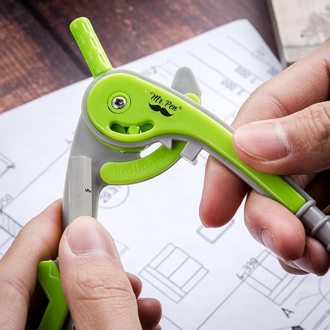 Mr. Pen- Compass and Protractor Set, Geometry Kit, Compass Protractor Set, Protractor, Compass for Geometry, Math Compass, Compass School, Math Compass and Protractor, Back to School Supplies