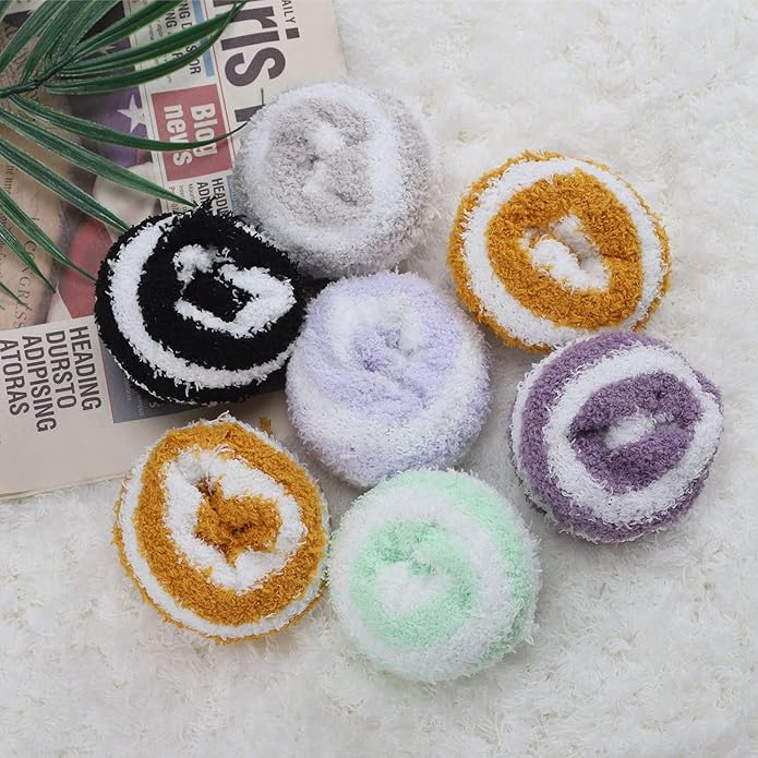 Womens Fuzzy Socks Microfiber Soft Cozy Warm Slipper Sleeping Winter Sock Fluffy Cabin Plush Stocking Stuffers