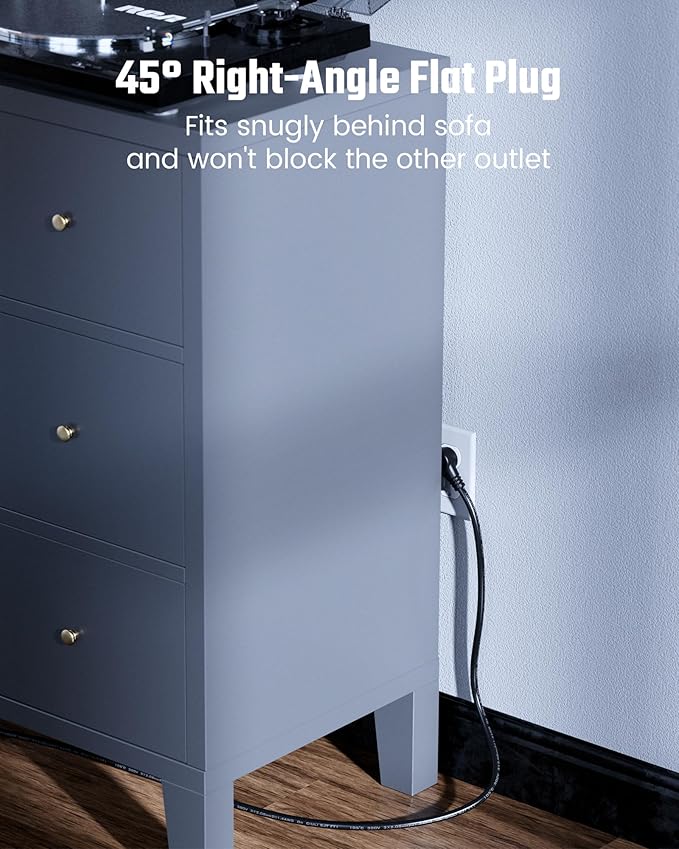 Power Strip, SUPERDANNY Surge Protector with 22 AC Outlets, 2 USB-C and 4 USB Ports, 1875W/15A, 2100J, 6.5Ft Extension Cord Surge Protector Power Strip with Wall Mount Holes for Home, Office, Dorm