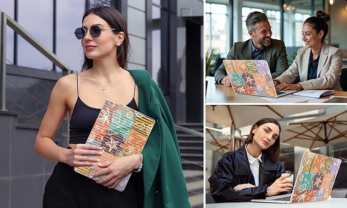 DONGKE for MacBook Air 13 Inch Case 2021-2018, Compatible with A2337 M1 A2179 A1932 Support Retina Display & Touch ID, Hard Shell Plastic Cover with Keyboard Skin - Italy Mood