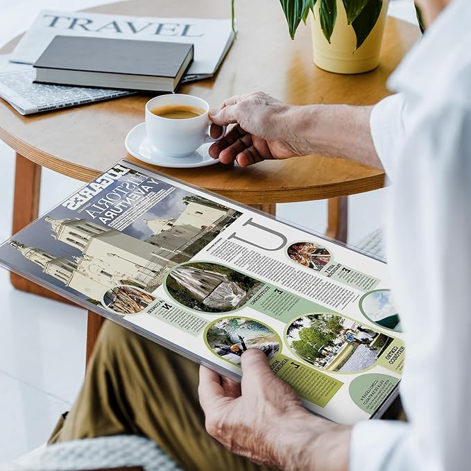 Ndsox 10 Pack 11" x 17" Rigid Print Protectors - Heavy Duty Hard Plastic Sheet Page Protectors - Crystal-Clear Menu Holders - Top Loading Art Prints Sleeves for Documents Magazines Posters Photographs