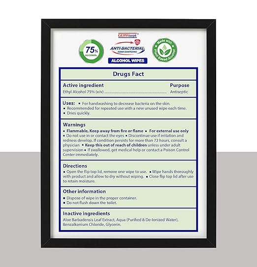 Germisept 75% Alcohol Advanced Hand Sanitizing Wipes | 50 Count per Pack x Pack of 3 = 150 Wipes