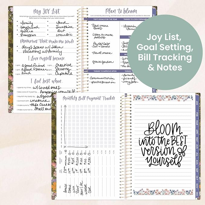 bloom daily planners 2026 Pocket Planner - 4” x 6” - (January 2026 - December 2026) - MINI Weekly/Monthly Agenda Organizer & Calendar Book - Wildflower Mountainside