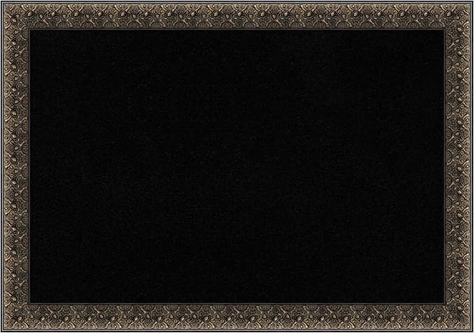 Amanti Art Black Cork Board for Wall, 29x41 Vision Board with Black Wood Frame, Large Corkboard Office Decor for Home Organization, Traditional Corkboard Pinboard to Display Items for Home