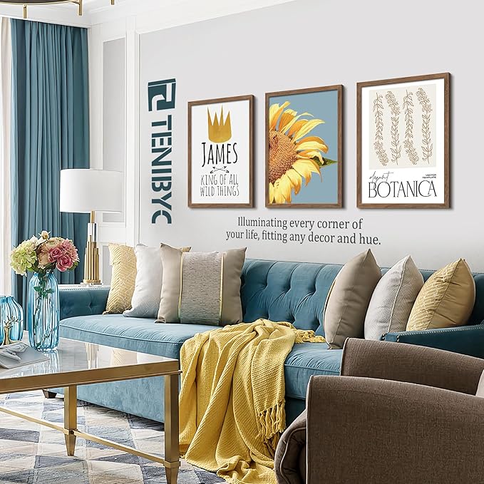 20x28 Walnut Poster Frame 3 Pack - Natural Brown, Solid Wood Picture Frame, Wall Gallery Frame