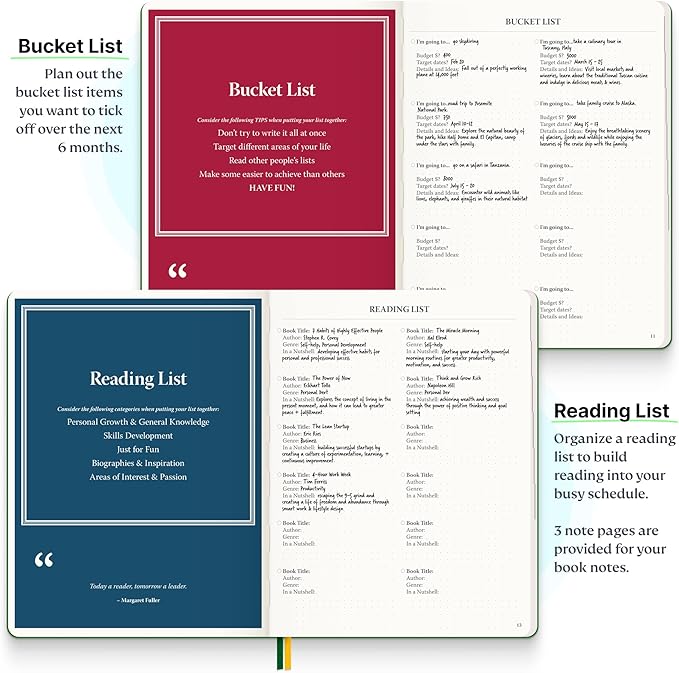 Roterunner Purpose Planner Notebook B5 7.5”x9.8” Undated Planner 2025 Daily Weekly and Monthly Productivity Goal Setting Tool for Work Home