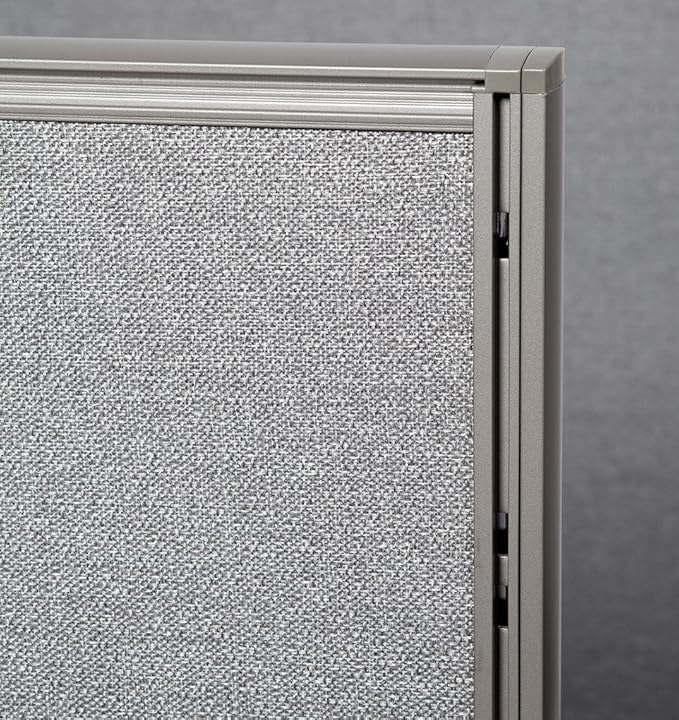 GOF Freestanding L Shaped Office Partition, Large Fabric Room Divider Panel, 30" D x 60" W x 48" H