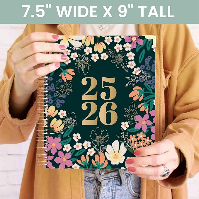 bloom daily planners 2025-2026 Hardcover Academic Year Goal & Vision Planner (July 2025 - July 2026) - Monthly & Weekly Calendar Agenda Organizer - 7.5" x 9" - Blooming Wildly