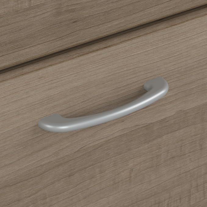 Bush Furniture Cabot 2 Drawer Lateral File Cabinet in Ash Gray, Home Office Chest for Letter, Legal, and A4-size Document Storage