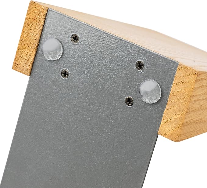 TILISMA Book Ends for Shelves - Handmade Wooden Bookends with Metal Base, Chestnut Tree - Sturdy Book Holders for Bookshelves - Fancy Modern Decorative Bookends, Heavy Duty – Home Décor Accessories